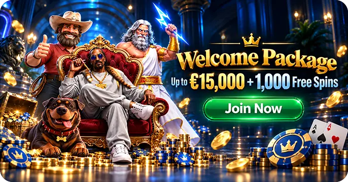 LuckyWins! Welcome package up to €15.000 + 1000 FS